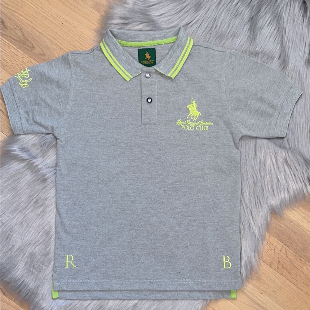 NWOT Gray Polo Club Kids Shirt by RCB Polo Club